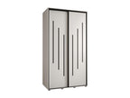 Ventoriq 8 Sliding Door Wardrobe 235.2/140/60 2 Doors White/White/Black YRSW26002
