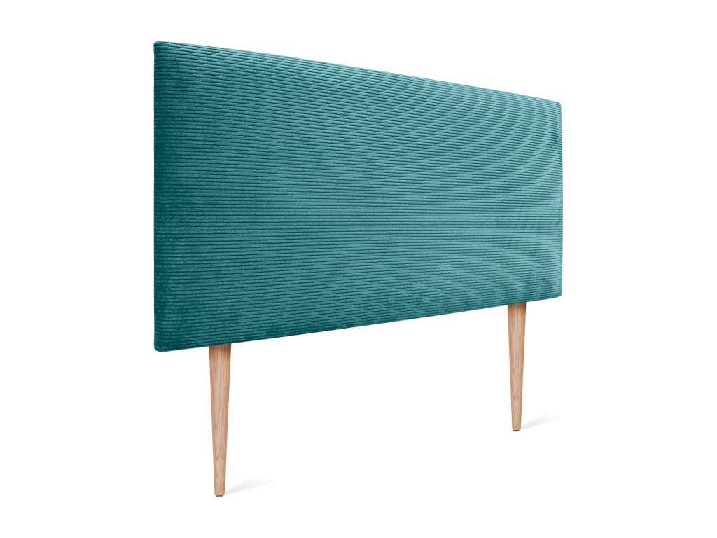 Lumenao Plain Corduroy Headboard 95x115 with Bed Legs 80/90 - Turquoise NYKP16378