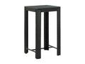 Black garden bar table, 60.5x60.5x110.5 cm, woven resin, OLCU17629