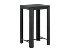 Black garden bar table, 60.5x60.5x110.5 cm, woven resin, OLCU17629