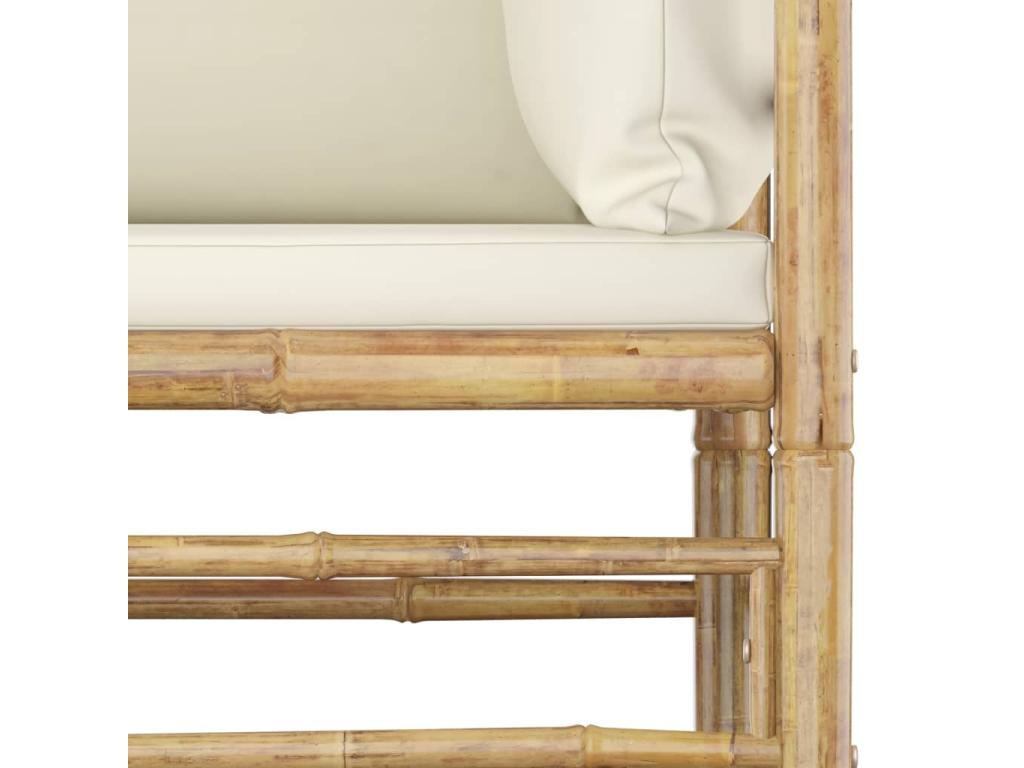 Lumenao 6-piece garden furniture set with cream-white cushions JNIN53079