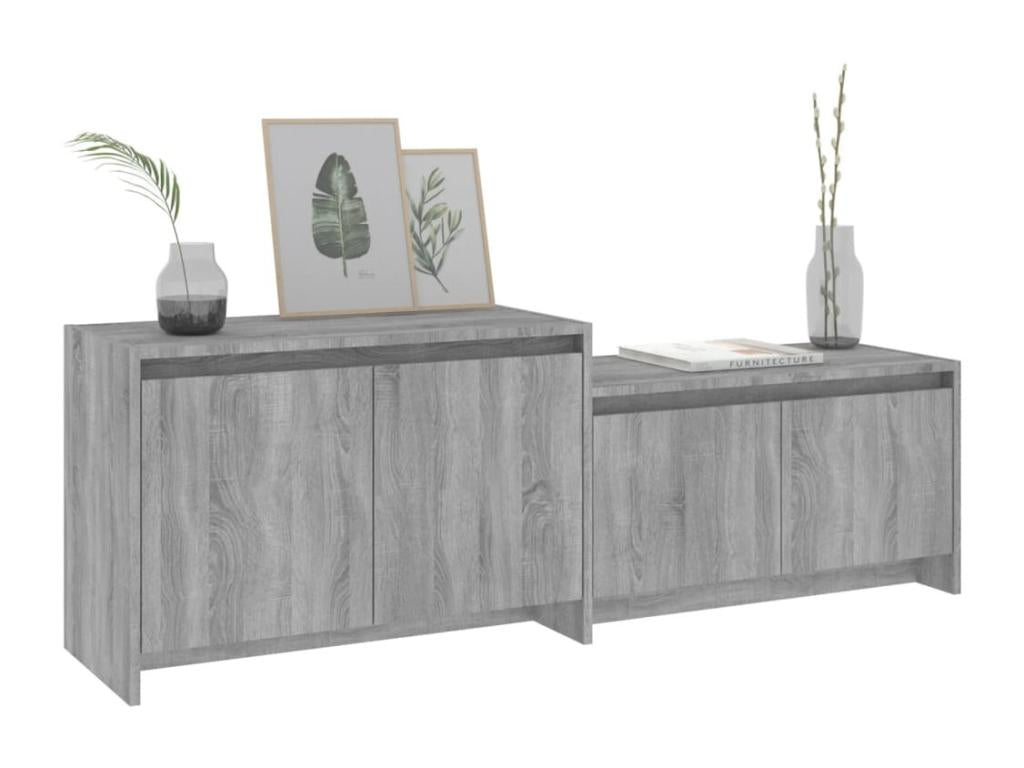 Lumenao TV stand, grey, 146.5x35x50 cm, engineered wood, RFZK33554