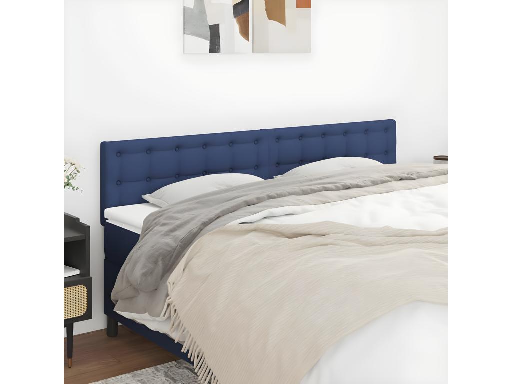 2-Piece Blue Headboard Set 80x5x78/88 cm Fabric JIRI54261