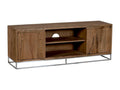 Modern TV stand in oak and steel, 150 cm, RIVERSIDE BCCC90277