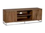 Modern TV stand in oak and steel, 150 cm, RIVERSIDE BCCC90277