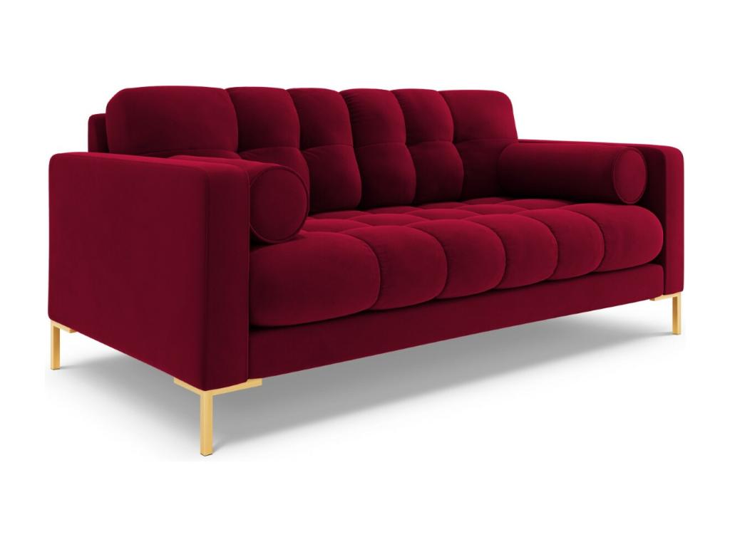 Lumenao - Lumenao 2-seater sofa in red velvet - 152x92x75cm MIPP22311