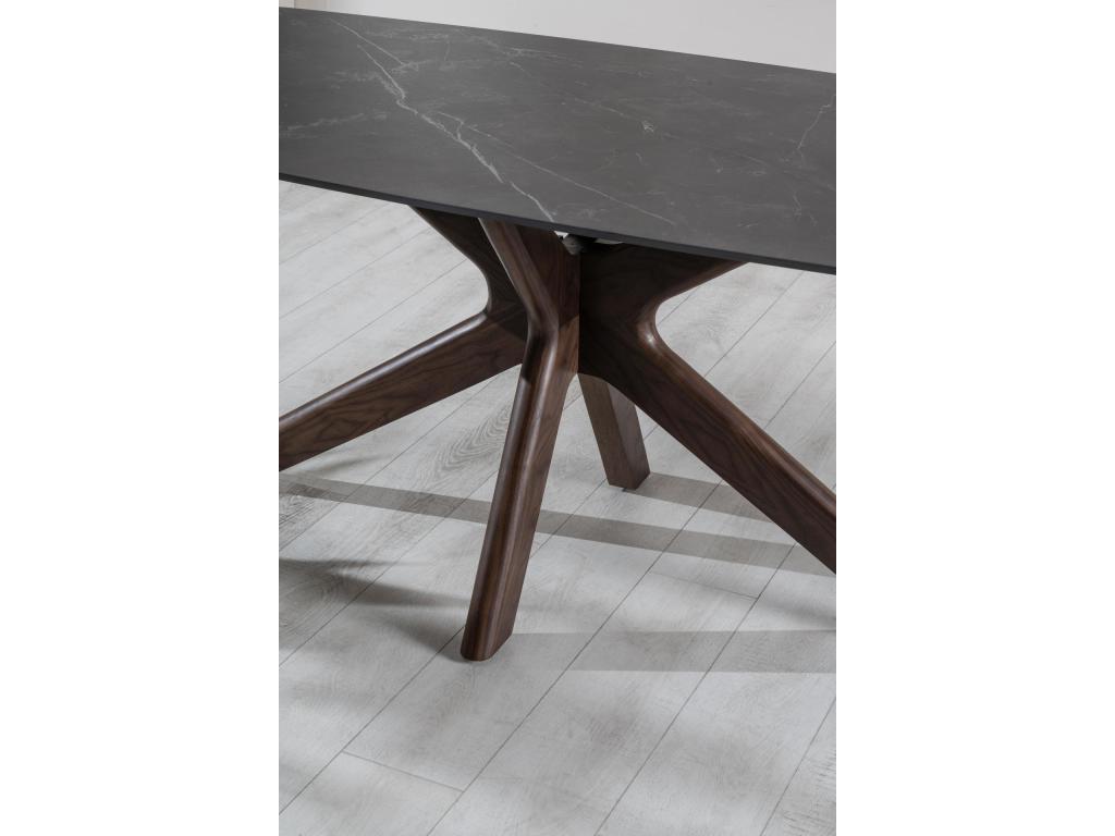 Lumenao - Fixed Table 180x90x76 cm in Black Ceramic IMVS79958