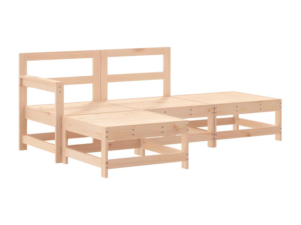 4-piece garden furniture set in solid pine wood XXBC24693