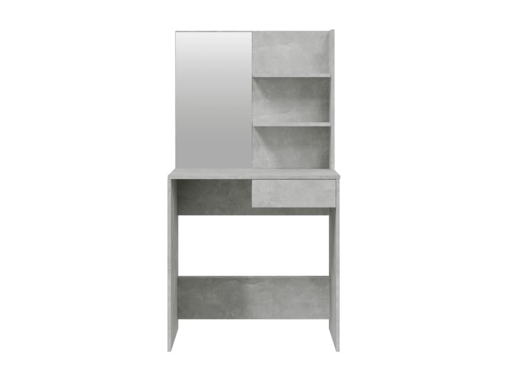 Dressing table with mirror, concrete grey, 74.5x40x141 cm, RCRH84037