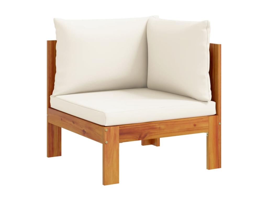 Lumenao YIFO36753 Garden Corner Sofa with Solid Wood Cushions