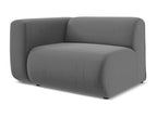 Module with left-hand armrests in velvet - grey - Lumenao WGHL66333