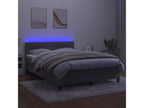 Lumenao bed base with LED mattress, light grey, 140x190 cm, EZFG28044