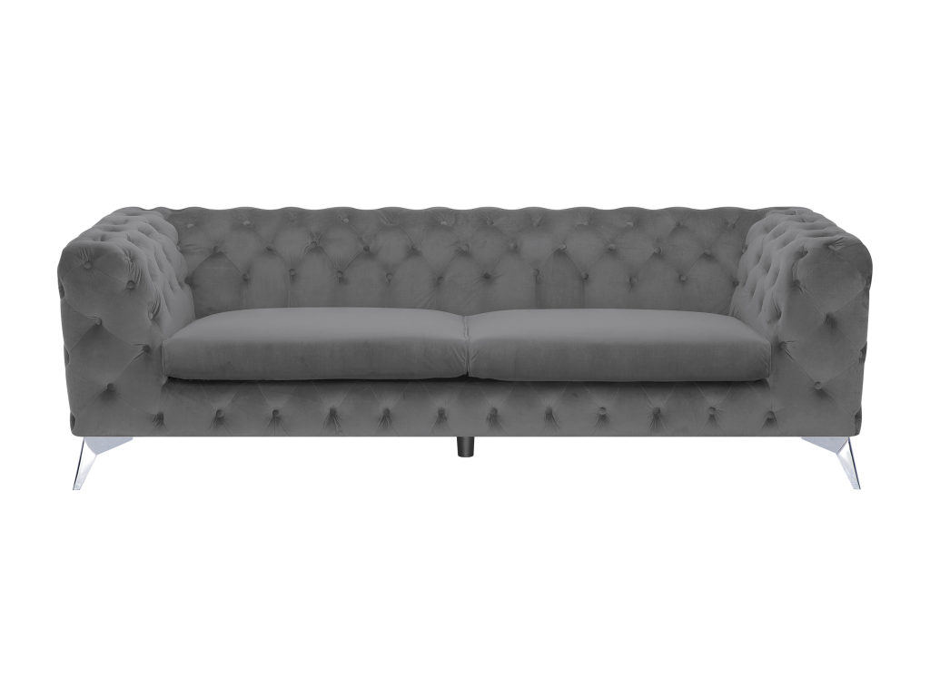 Lumenao 3-seater Grey Velvet Sofa HBQC83977