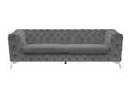 Lumenao 3-seater Grey Velvet Sofa HBQC83977