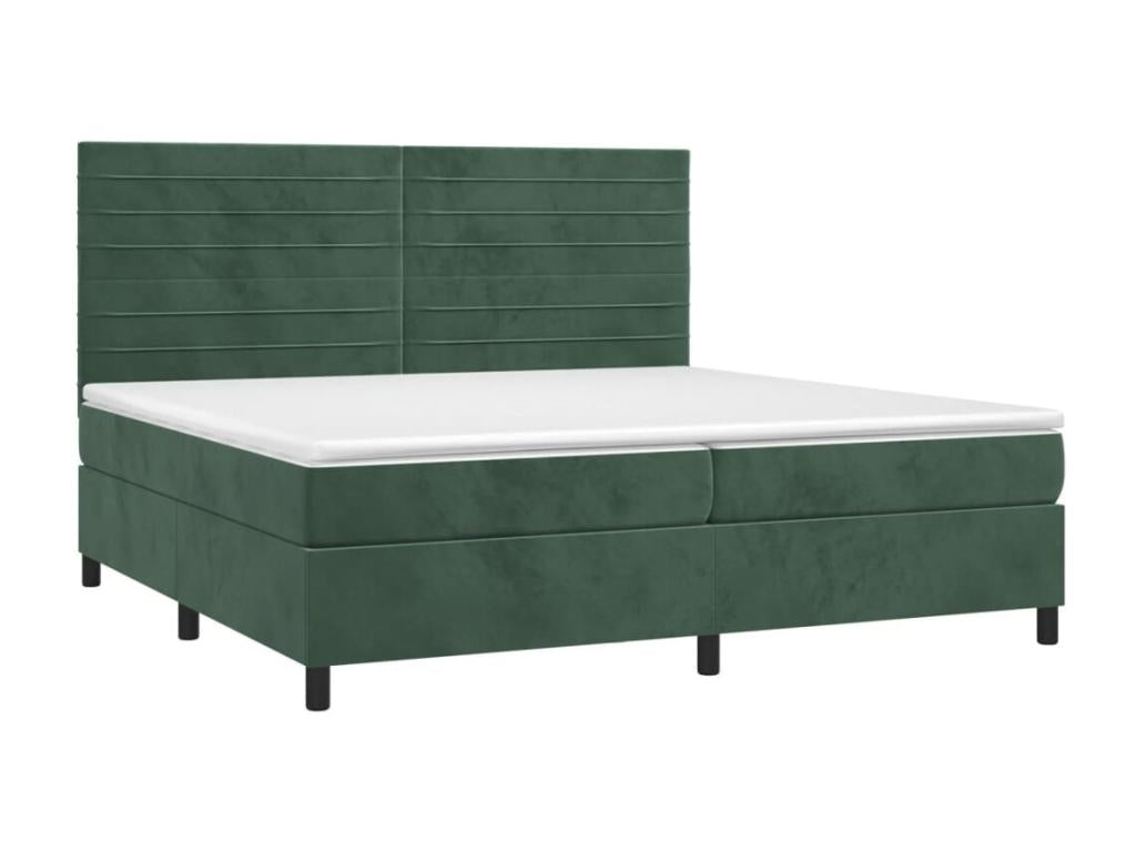 Lumenao bed base with LED mattress, dark green, 200x200 cm, JQBF35338