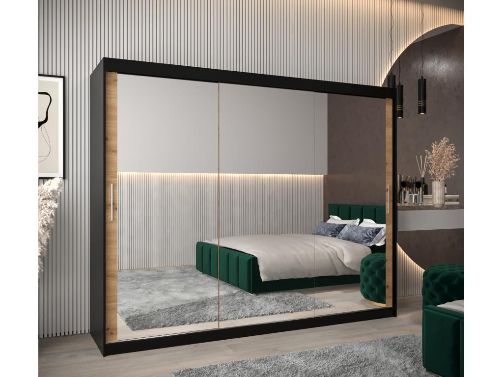 Ventoriq 3 Sliding Door Wardrobe 200/250/62 3 Doors Black/Ventoriq LYNN42382