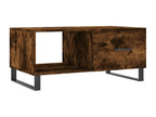 Smoked oak coffee table 90x50x40 cm engineered wood SDMI41797