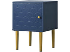 Bedside table - fish scale pattern - gold-plated legs - dark blue KMXW70067