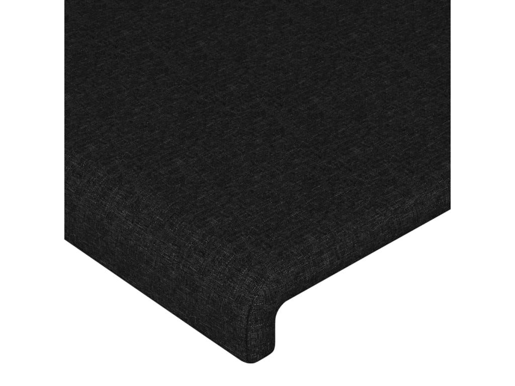 4-piece headboard set, black, 72x5x78/88 cm, fabric, SUJT37146
