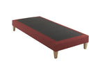Upholstered bed base in red Twilight - Lumenao 100x210 JEKK09015
