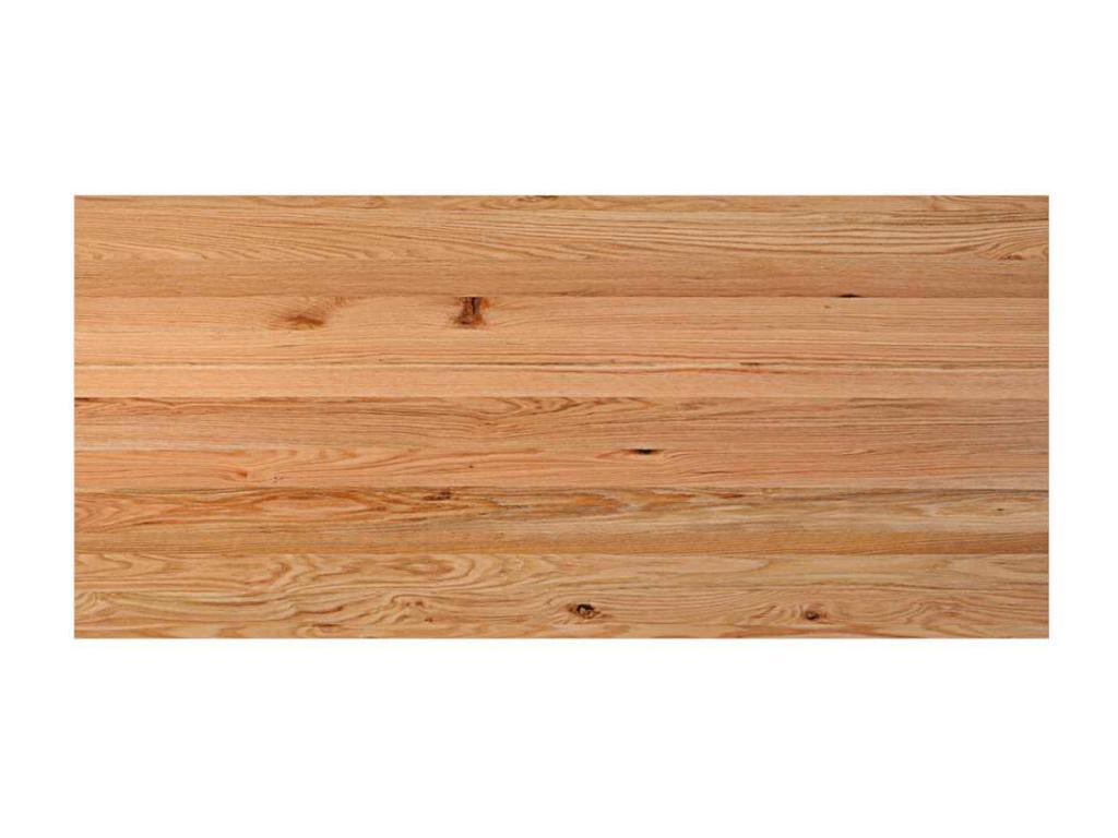 Light brown rectangular solid oak dining table PWLF79347