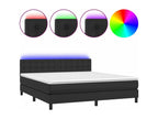 Lumenao bed base with mattress and LED, black, 180x200 cm, PPEL95587