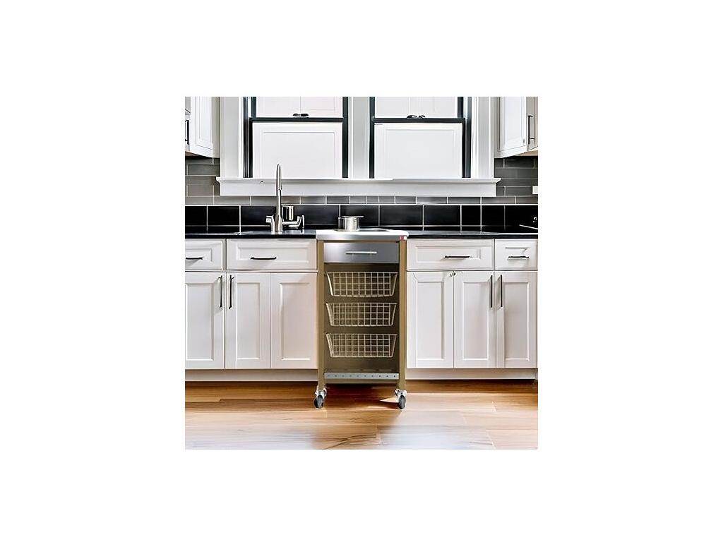 Lumenao Kitchen Tray, Stainless Steel - Sand Color - 93x48x34cm - Lumenao LDTF03941