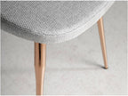 Lumenao chair in grey fabric with rose gold steel legs - Set of 2 - Colour Lumenao 02 VMMU05087