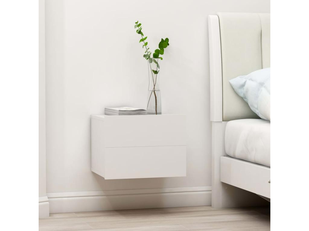 Lumenao - Bedside Tables 2 pcs White 40x30x30 cm Engineered Wood HUSK33767