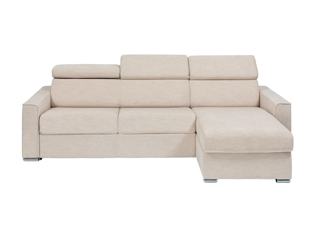 Lumenao reversible corner sofa bed in beige fabric - 160cm wide sleeping area - 18cm mattress - Lumenao LDPO45202
