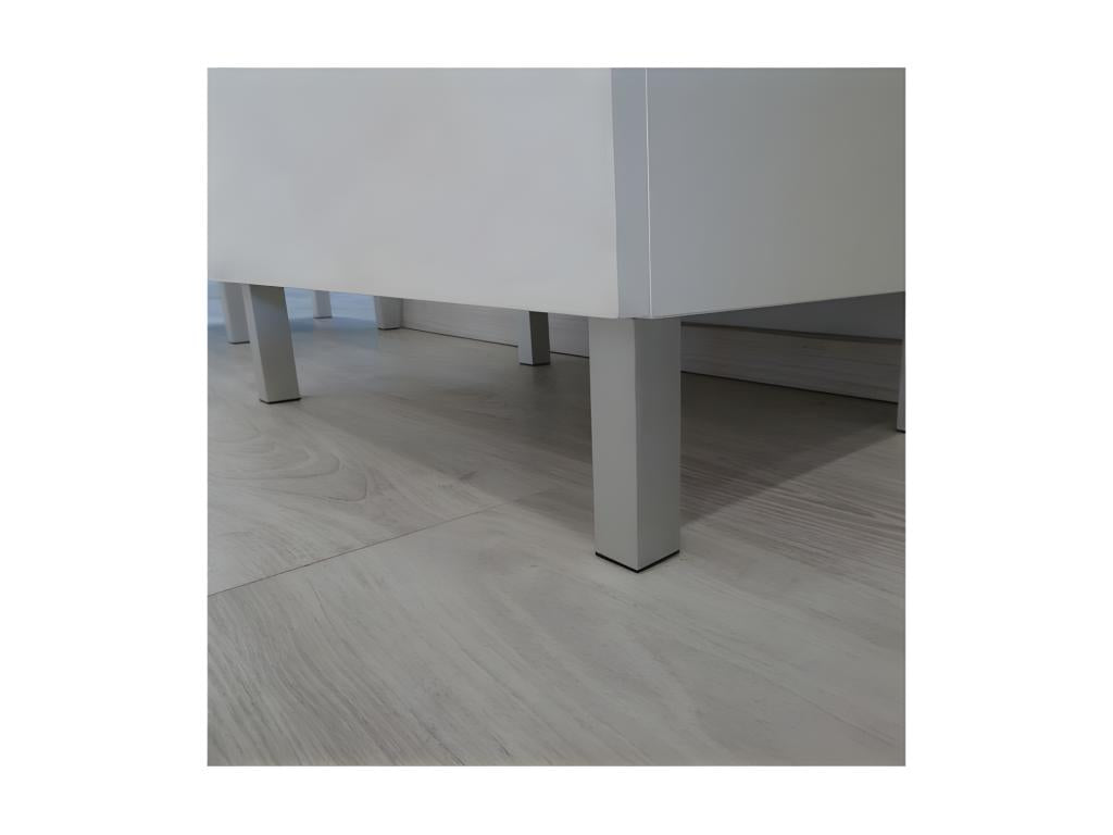 Vanity unit with 1 drawer, 2 doors, 80 cm, Brown Mirror - Lumenao - W 81.5 x D 46.5 x H 83 AZDH61112