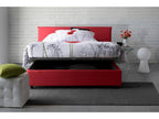 Ventoriq Double Bed with Storage Bed and Fabric Upholstery, Made in Italy, Front Opening, Suitable for 140x190 cm Mattress, Red, IMVG25405