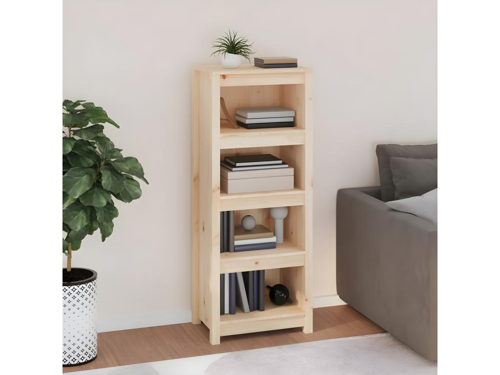 Bookcase 50x35x125.5 cm Solid pine wood OBCJ89805