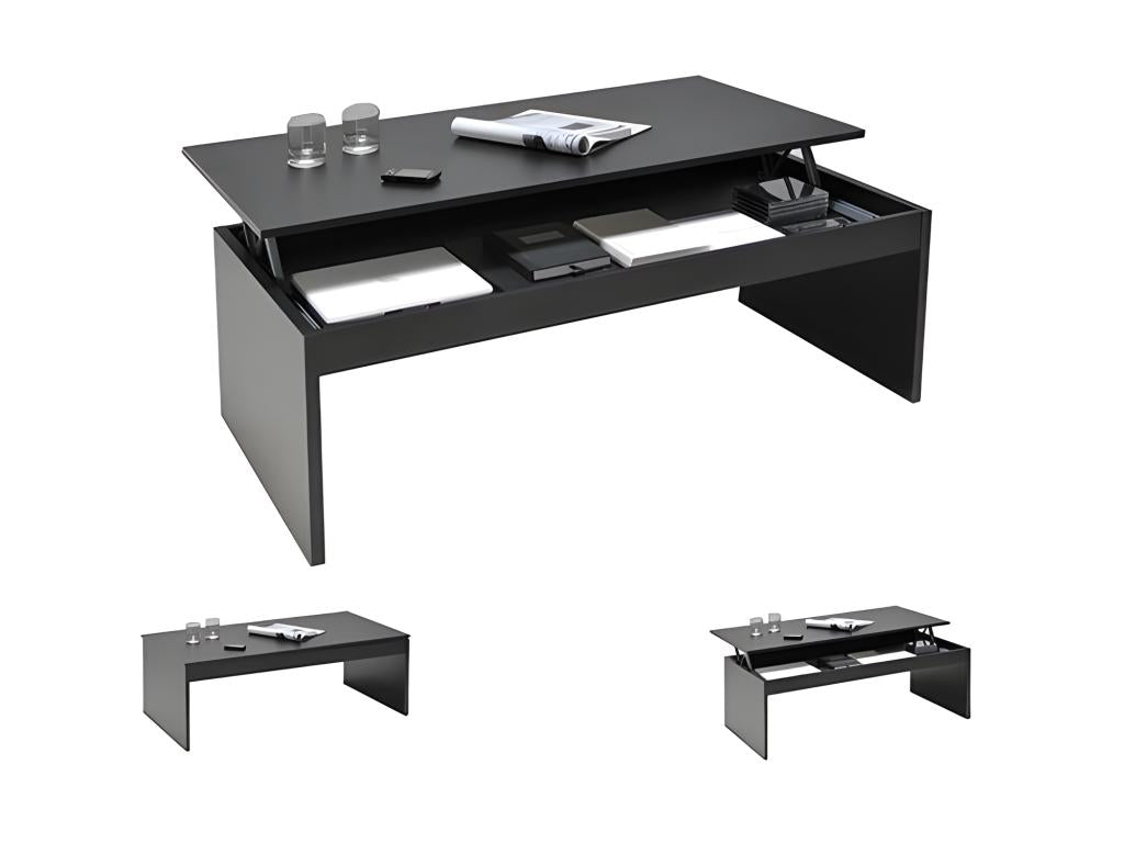 Ventoriq lift-top coffee table 120x60cm / Black JJSB90645