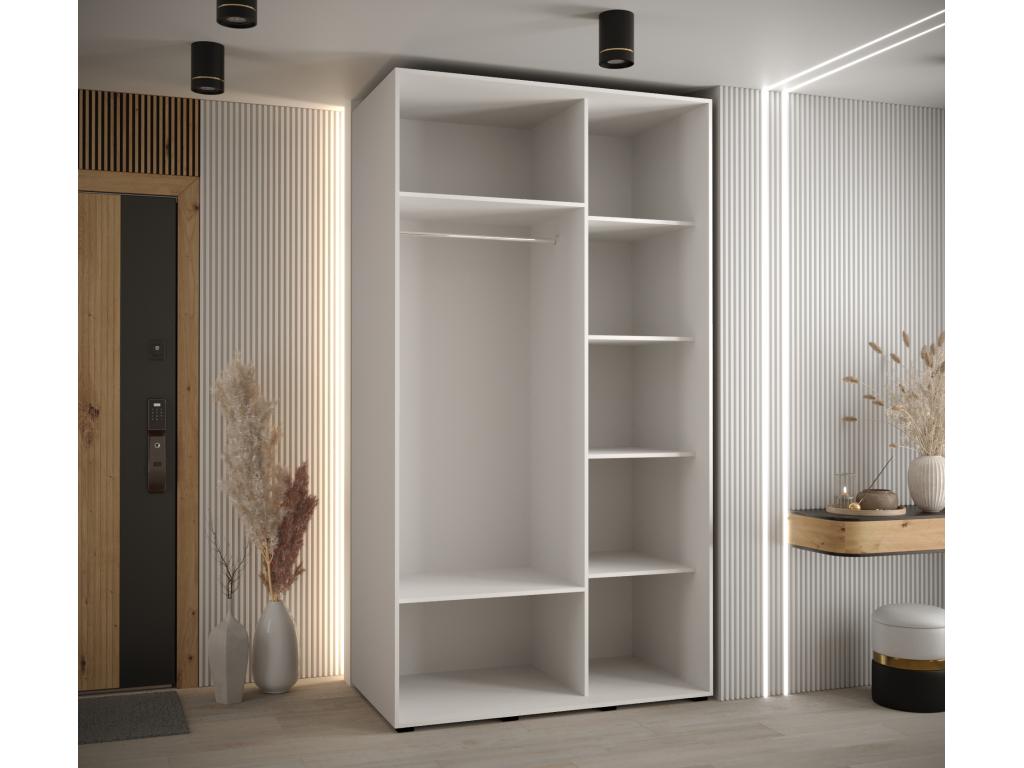 Ventoriq 8 Sliding Door Wardrobe 235.2/140/60 2 Doors White/White/Black YRSW26002