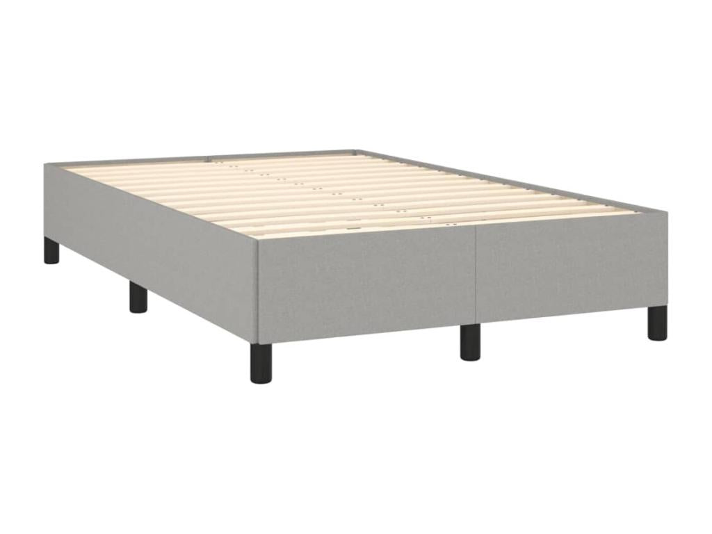 Bed frame without mattress light gray 120x190 cm fabric WBNV04194