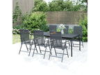 7-piece anthracite steel garden dining set VWKG84754