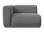 Module with left-hand armrests in velvet - grey - Lumenao WGHL66333