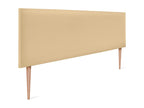 Lumenao Smooth Faux Leather Headboard 150x105cm with Legs for 150cm Beds - Vanilla UPMC64407