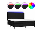Ventoriq bed base with LED mattress, black, 180x200 cm, fabric VIUI76127