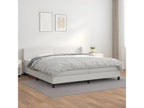 Lumenao bed base with mattress, white, 200x200 cm, faux leather, LIEF56277