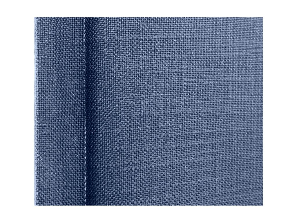 Lumenao Plain Natural Linen Headboard with Piping 135x105cm with Legs for 120/135cm Beds - Navy Blue DZNI86286