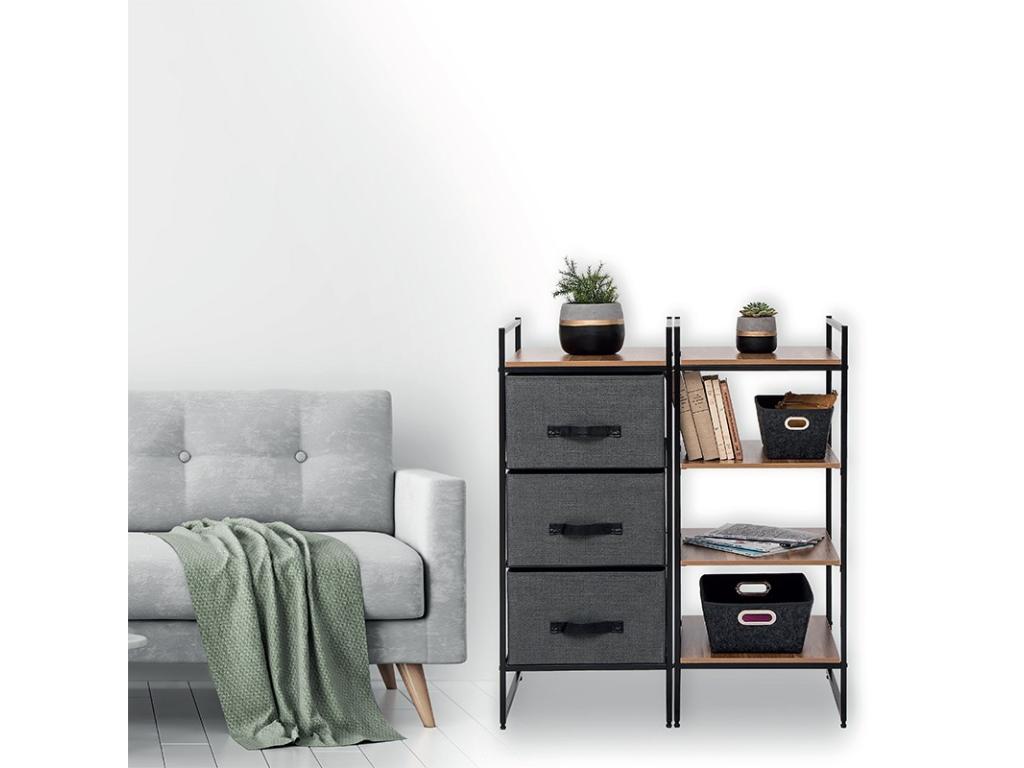 Ventoriq 198cm Modular Wardrobe, Black IDBO35291