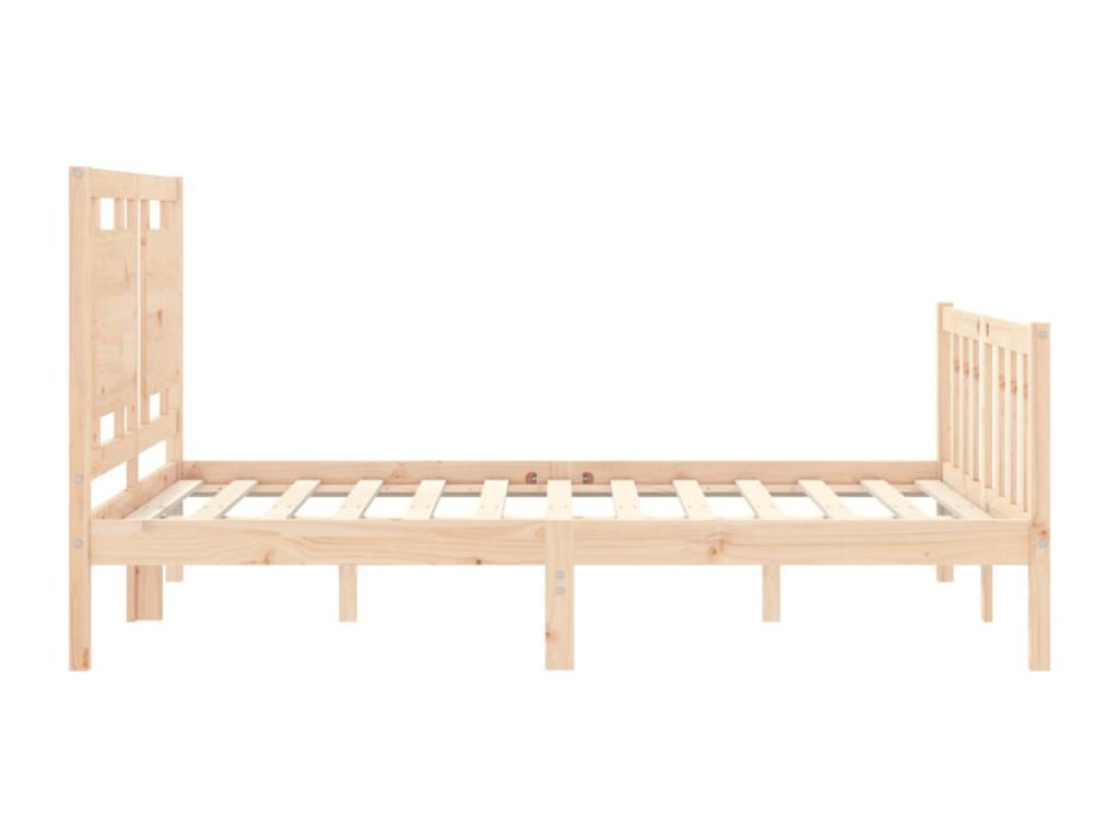 Bed frame with headboard 140x190 solid wood DAYZ82642