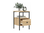 Lumenao oak bedside table 34x36x50 engineered wood AYAY11979