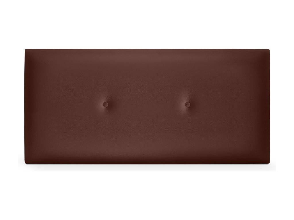 Lumenao Smooth Faux Leather Headboard with Buttons 90x50cm for 80/90cm Beds - Chocolate NWFH32058