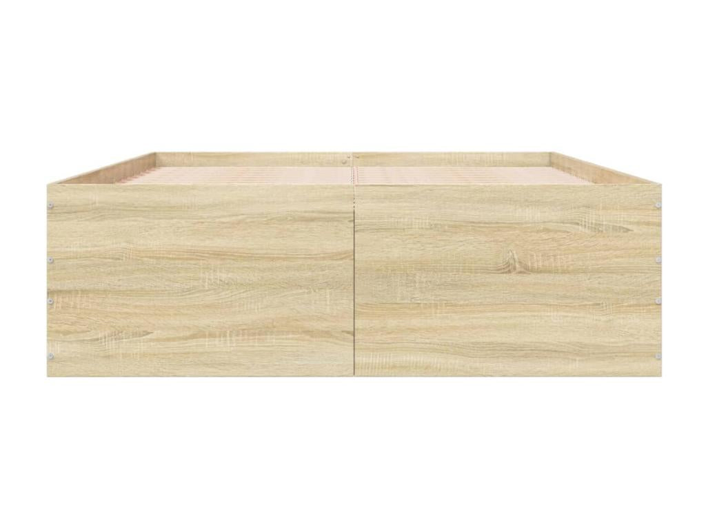 Lumenao oak bed frame 135x190 cm engineered wood ZEWT59792