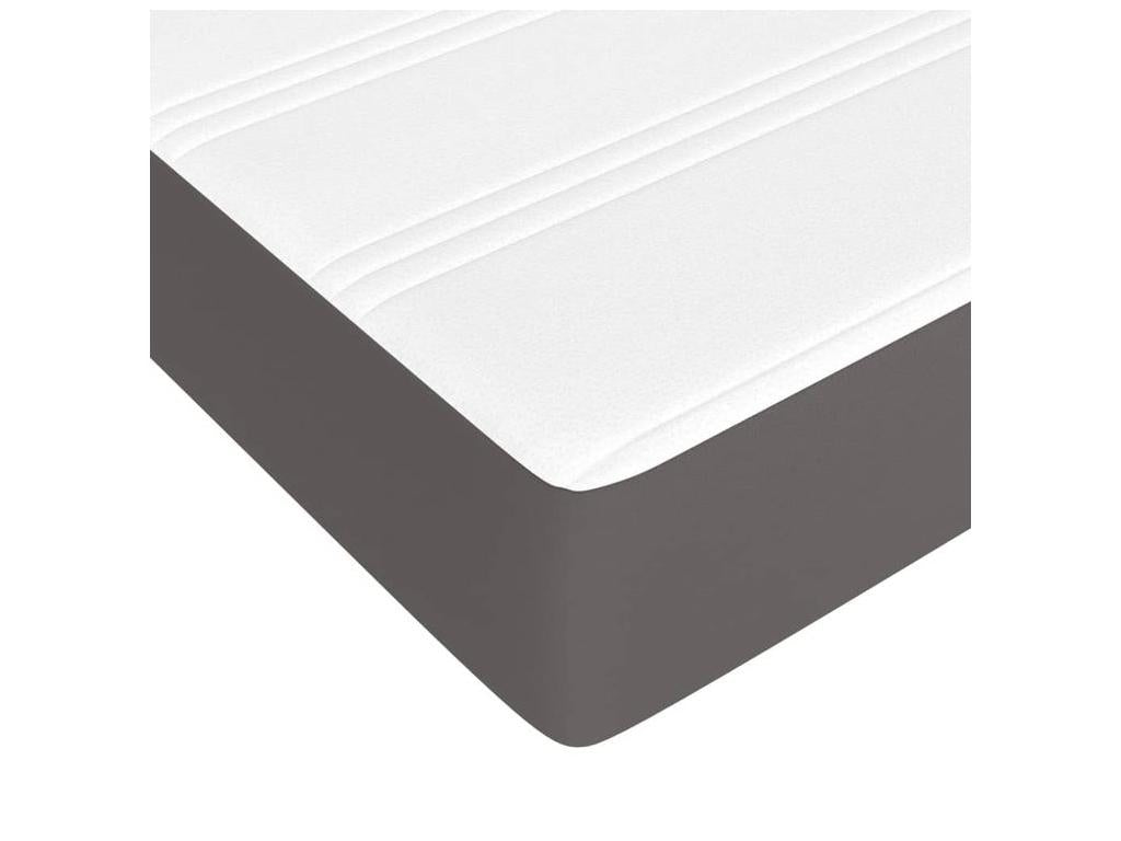 Ventoriq bed base with mattress, Grey 80x200 Faux Leather ZMWB00989