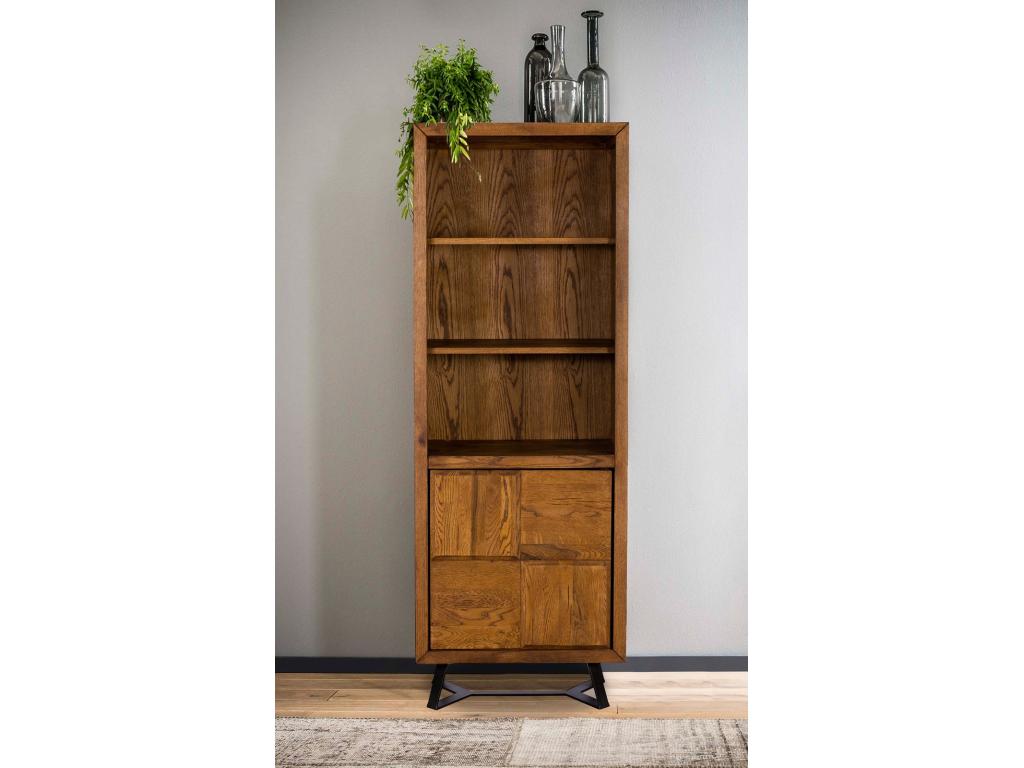 Ventoriq WURD92008 180cm Checkerboard Pattern Wooden Bookcase