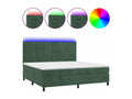 Lumenao bed base with LED mattress, dark green, 200x200 cm, JQBF35338